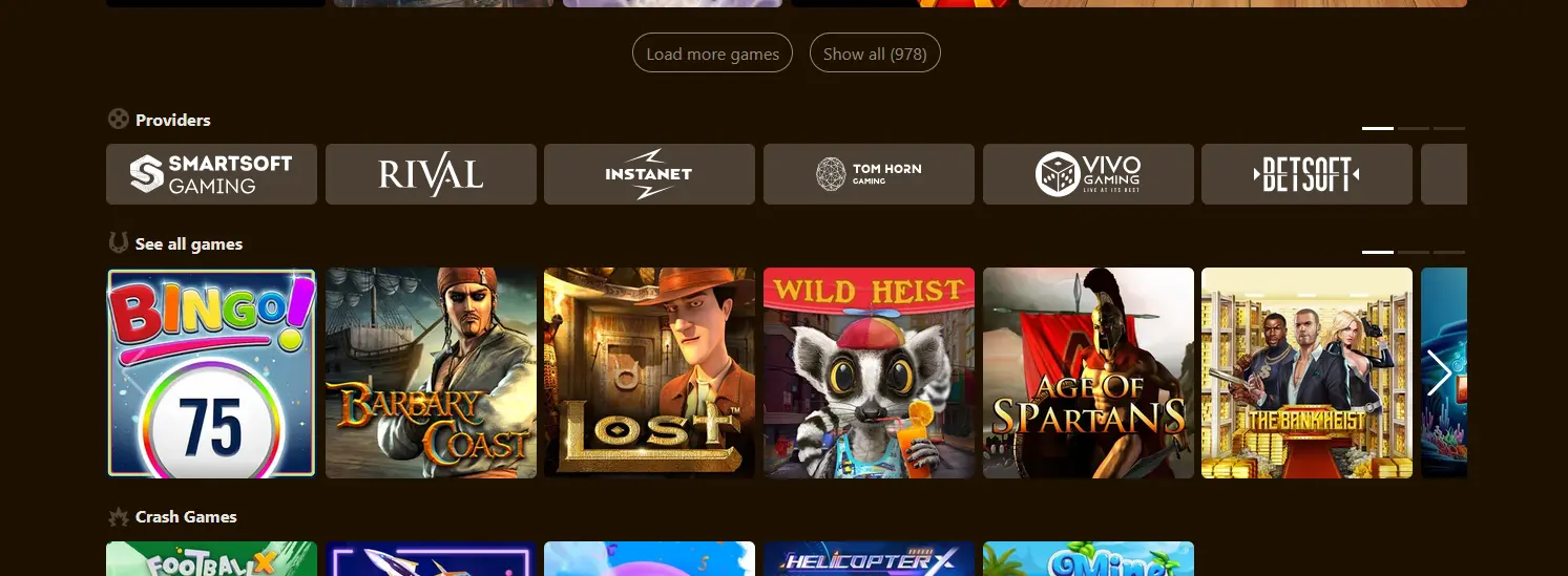 Poskytovatelé Golden Lady Casino: Rival Games, Betsoft, Saucify, Tom Horn Gaming